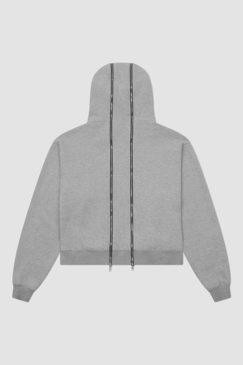 Grey Double Zip Hoodie