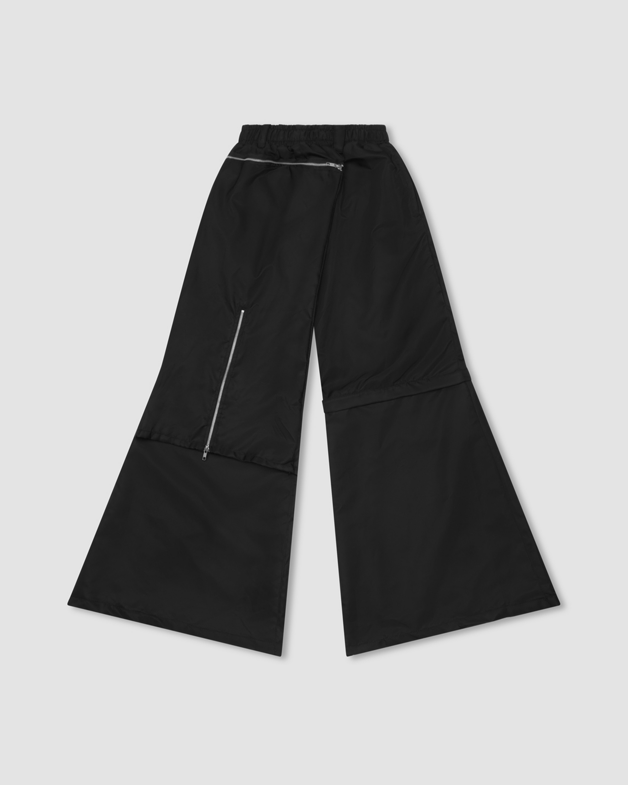 Ghost Hood Convertible Nylon Wide Leg Pants