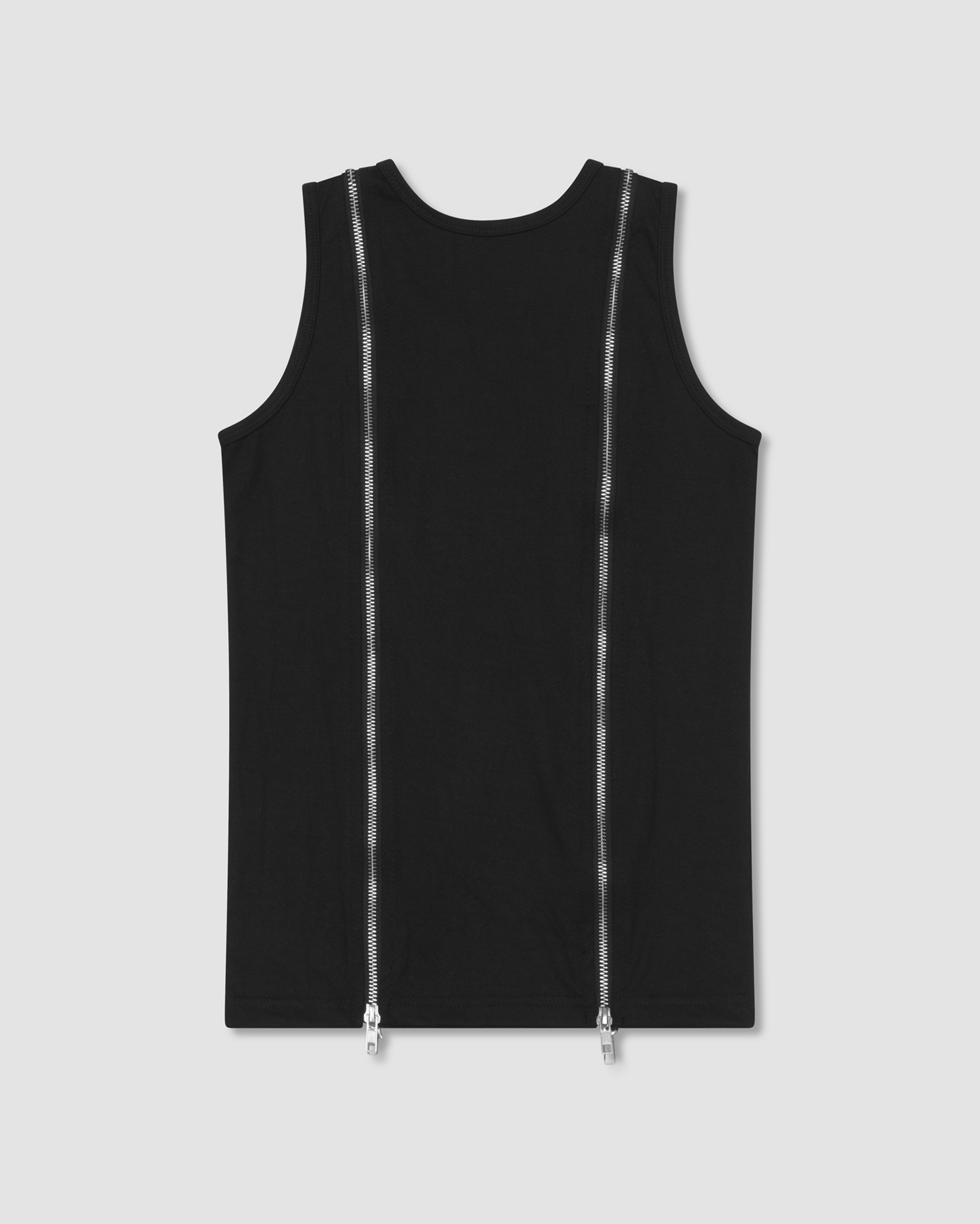Black Double Zip Tank Top